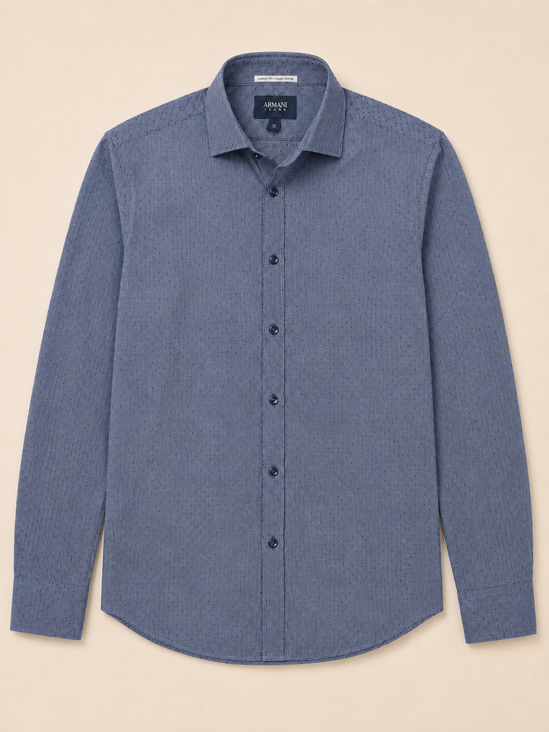 Armani Jeans bleu-gris à micro-pois M