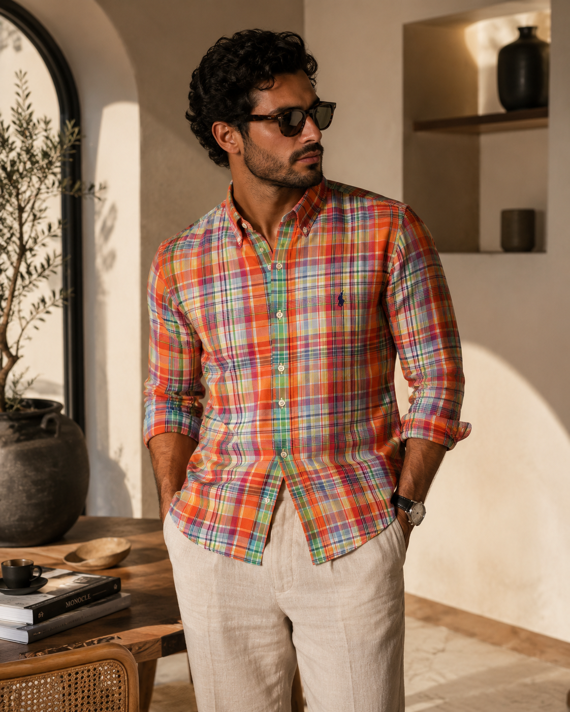Polo Ralph Lauren madras multicolore XL – Image 2