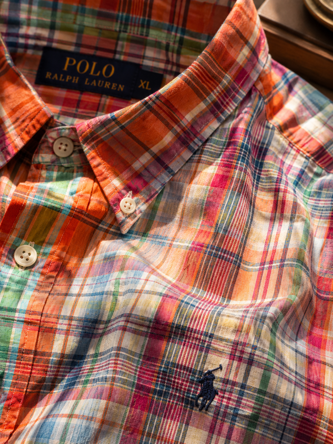 Polo Ralph Lauren madras multicolore XL – Image 3